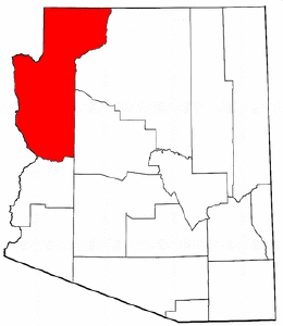 Mohave County Arizona color map