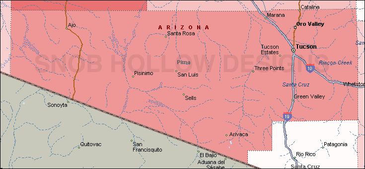 Central Pima County Map 5532