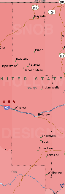 Navajo Reservation Arizona Map
